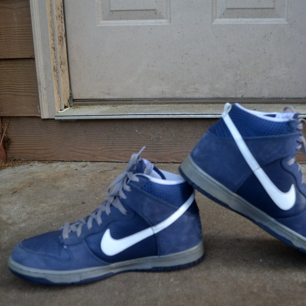 Nike Dunk High Size 12 Men Blue 2012 - Picture 10 of 12